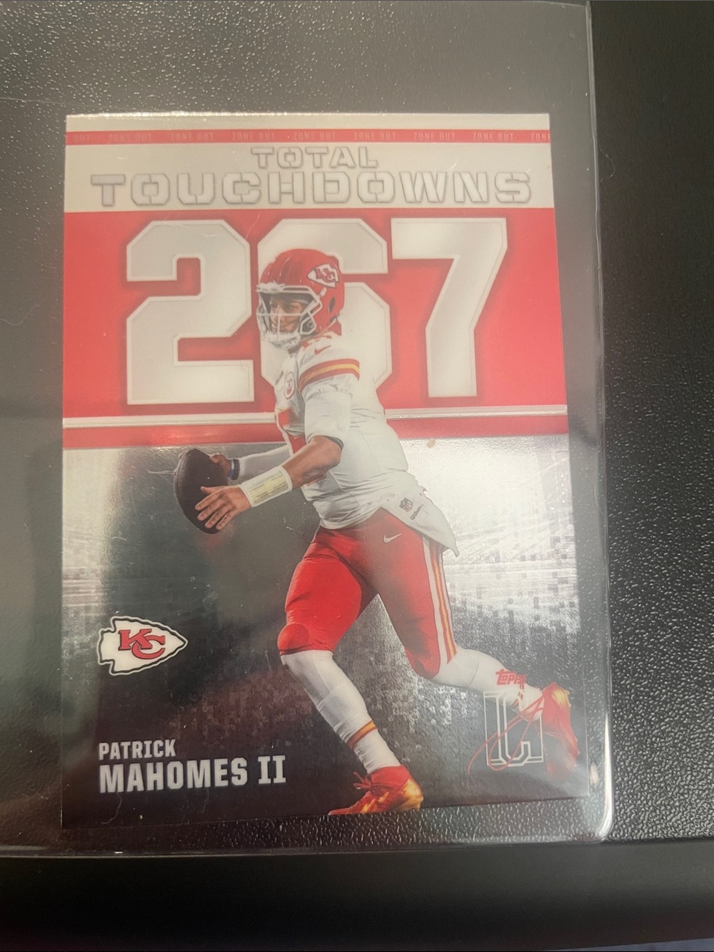Topps Patrick Mahomes II Red White Kansas City Chiefs Card